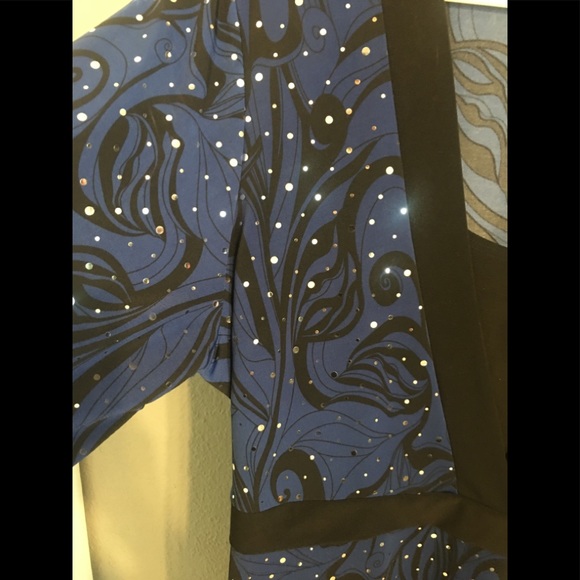 Lane Bryant Blue and Shimmer Blouse - Picture 2 of 4